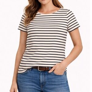 J.Crew Womens T-Shirt Striped 100% Cotton Classic Nautical XS F2012